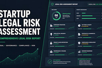 prepare a comprehensive startup legal risk assessment and report