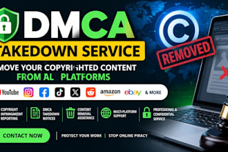 remove copyright violating content on reddit,yt,fb,ig,x,google under dmca