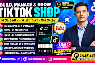 set up tiktok shop live auction and live selling for sales growth
