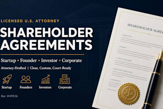 draft a rock solid founder and shareholder agreement for your startup