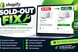 fix shopify sold out and out of stock products