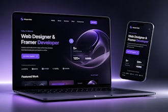 design framer website, framer landing page, figma to framer