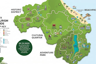 create theme park, festival, tourism and custom destination maps