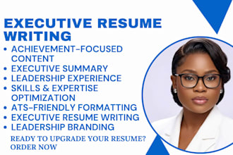 write a professional executive resume for senior professionals