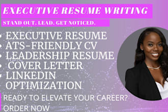 write a professional executive resume for senior professionals