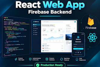 build a responsive react web app with firebase backend