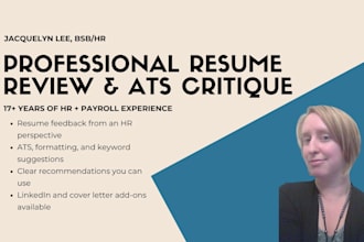 review and critique your current resume