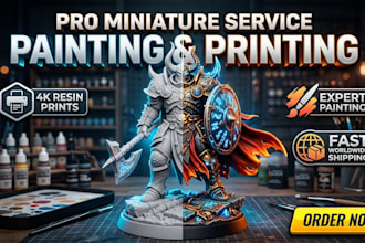create 3d printable character miniature for dnd tabletop painting