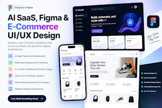 design ai saas UI UX, figma interfaces and high converting ecommerce experiences