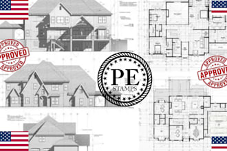 draw, stamp ca nc sc md wa pa ga architectural plan, structural engineer