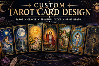 design custom tarot cards oracle cards tarot deck illustration