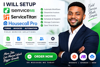 servicem8 invoices servicetitan form automation housecall pro field service