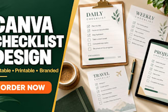 create a branded canva checklist designs and editable printable templates