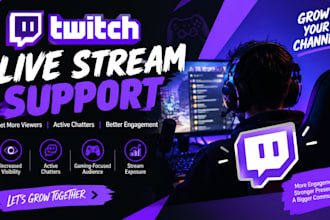 boost your twitch livestream with live viewers and active chatters