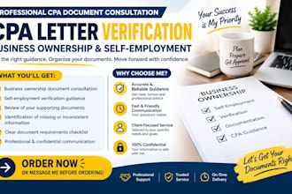cpa letter verifying business ownership and self employment