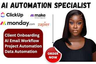 do ai automation for clickup with n8n monday com zapier make
