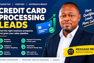 provide credit card processing leads