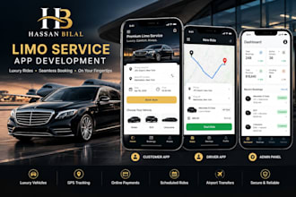 build a limo service app, limousine booking app, or luxury car rental app
