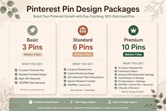 design aesthetic piterest pins for your blog and buisness