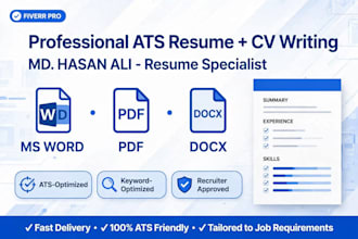 create professional ats resume cv and do ms word formatting