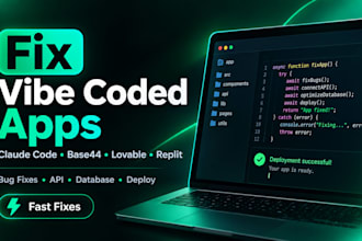 fix claude code, base44, lovable, replit, or vibe coded ai apps