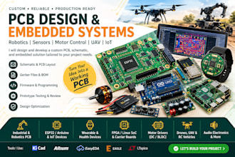 design custom pcb for robotics esp32 arduino sensors motor control