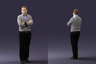 create custom 3d collectible figure, toy and miniature for 3d printing