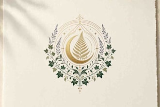 do botanical, mystic, logo illustration