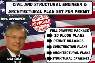 provide architect, civil and structural engineering drawings in texas california