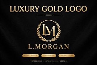 design minimal luxury gold foil logo for your business