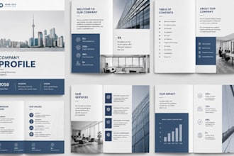 design a professional company profile and corporate brochure