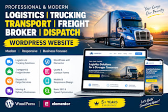 build logistics trucking transport freight wordpress website