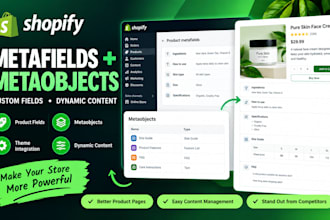 set up shopify metafields and metaobjects for your store