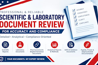 review scientific and laboratory documents for accuracy and compliance