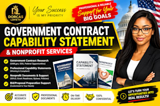 winning government capability statement for government contract in 6hrs