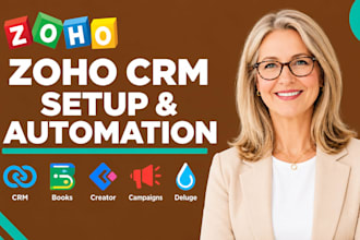 setup and automate your zoho CRM with integrations workflows and analytics