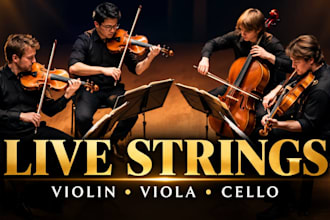 record live violin, viola, cello and string section for songs