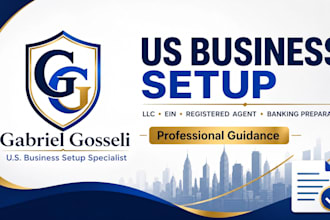 llc registration for USA bank creation, ein application, registered agent