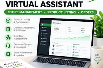 be your shopify virtual assistant and store manager