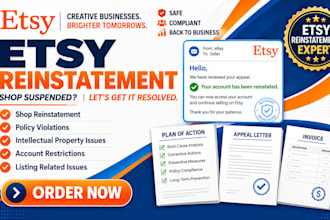 do etsy account reinstatement etsy suspension appeal letter and reopen etsy shop