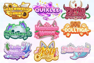 design twitch logo vtuber, cute, kawaii, anime, jrpg, gaming, streamer, business