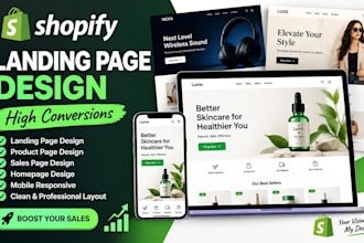 build a high converting shopify landing page, product page and sales page