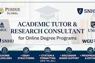 do purdue global, umgc, snhu, umpi, wgu courses