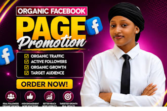 organic facebook page promotion and growth for real followers