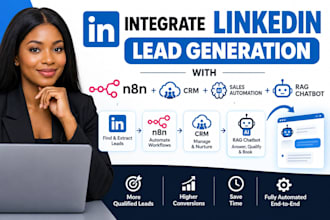 integrate linkedin lead generation with n8n CRM ai sales automation rag chatbot