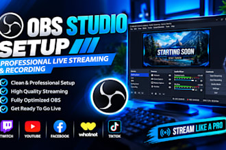 professionally setup obs studio for live streaming