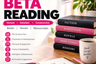 beta read your book or manuscript with honest reader feedback