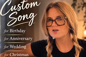 be female singer for custom wedding anniversary birthday christmas song