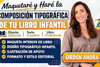maquetaré y haré la composición tipográfica de tu libro infantil