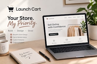 build a professional, ecommerce launch cart website